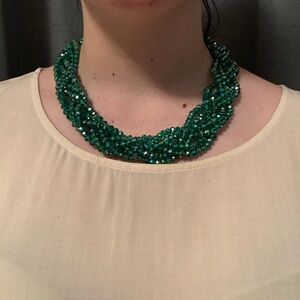 Elegant Green Beaded Necklace